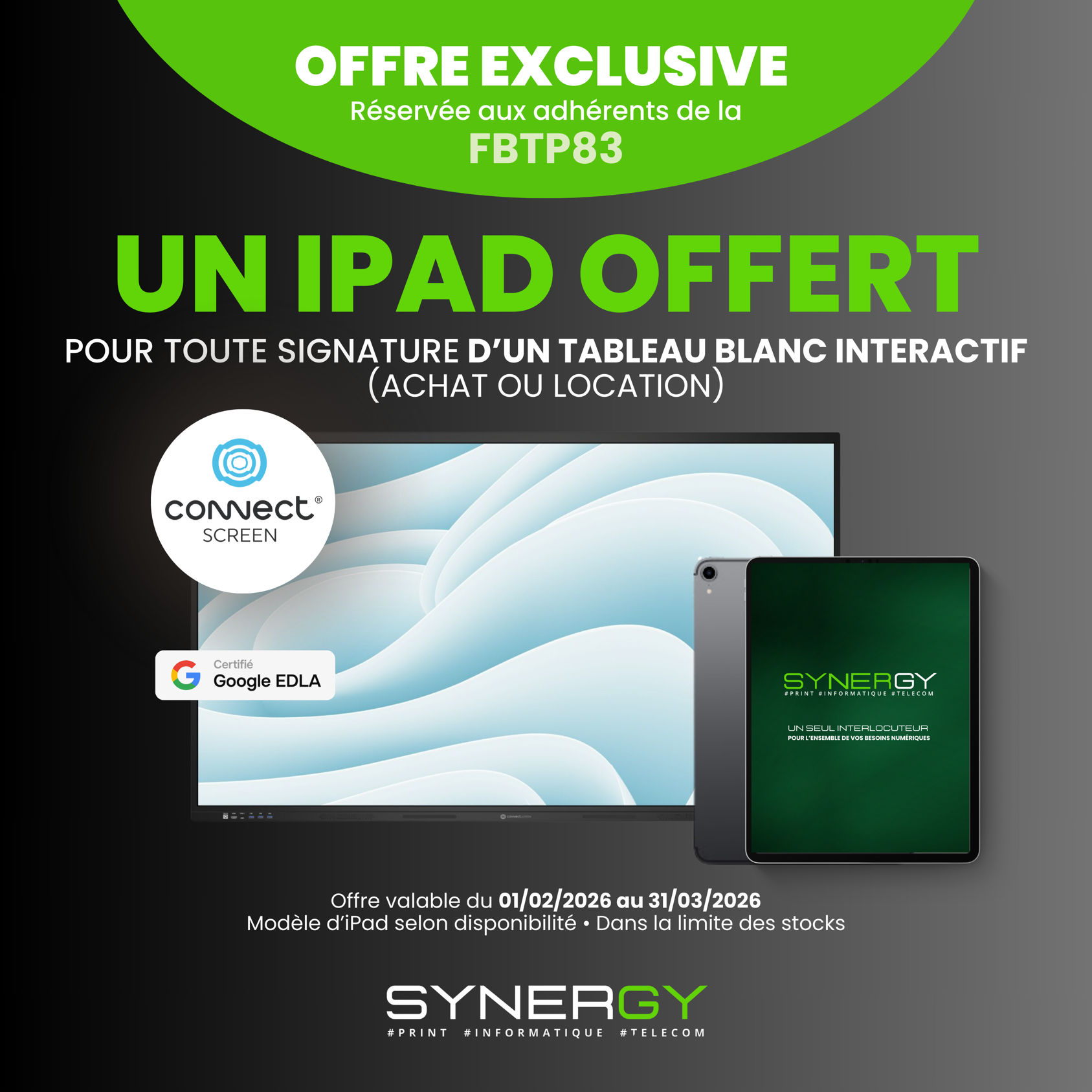 SYNERGY – Le tableau blanc interactif (TBI)