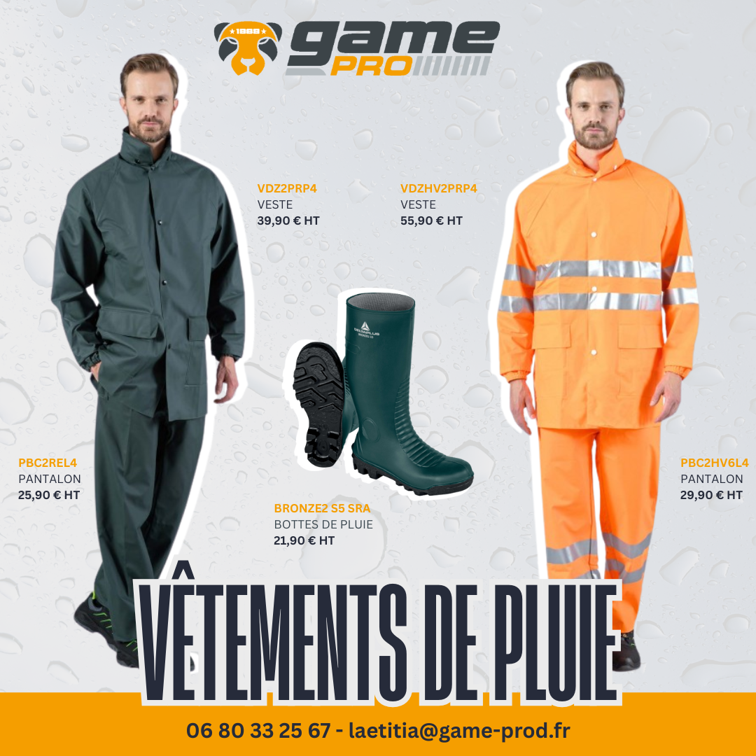 Vêtement pluie professionnels