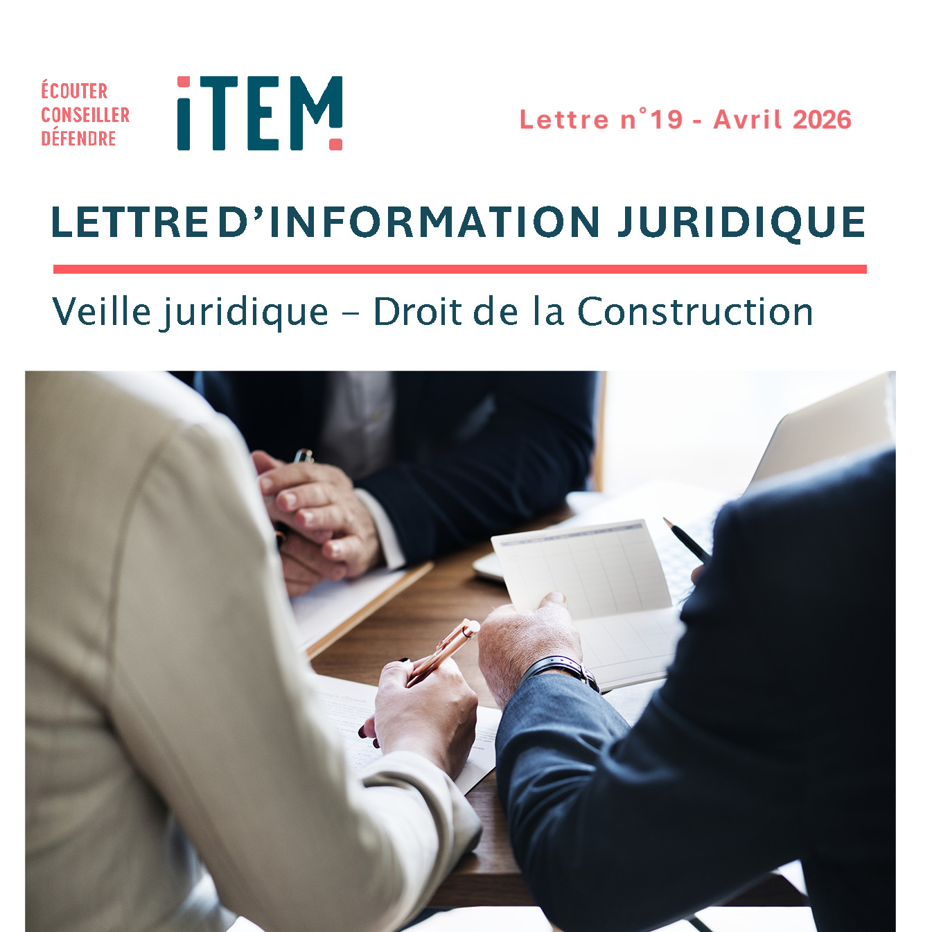 ITEM – Lettre d’information – Avril 2026