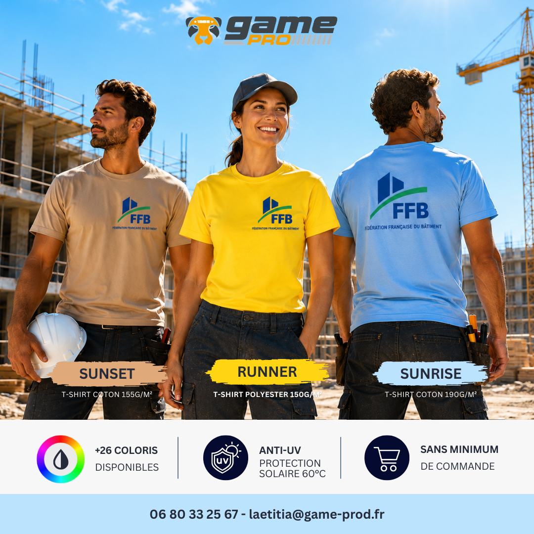 Protégez vos équipes cet été avec GameProd et ses t-shirts